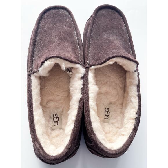 UGG Ascot Suede Loafer Shearling Slipper Size Men\'s 10 Dark Brown Dusted Cocoa main image 4